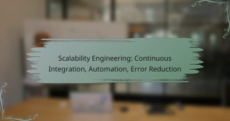 Scalability Engineering: Continuous Integration, Automation, Error Reduction