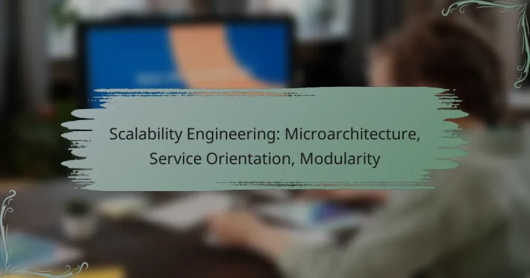 Scalability Engineering: Microarchitecture, Service Orientation, Modularity