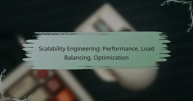 Scalability Engineering: Performance, Load Balancing, Optimization
