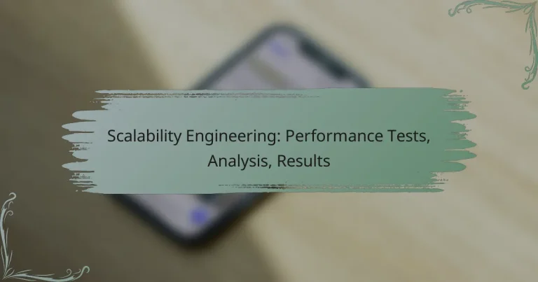 Scalability Engineering: Performance Tests, Analysis, Results