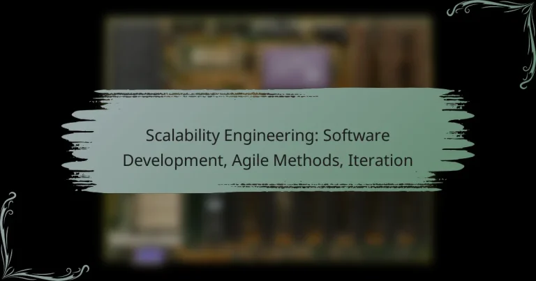 Scalability Engineering: Software Development, Agile Methods, Iteration