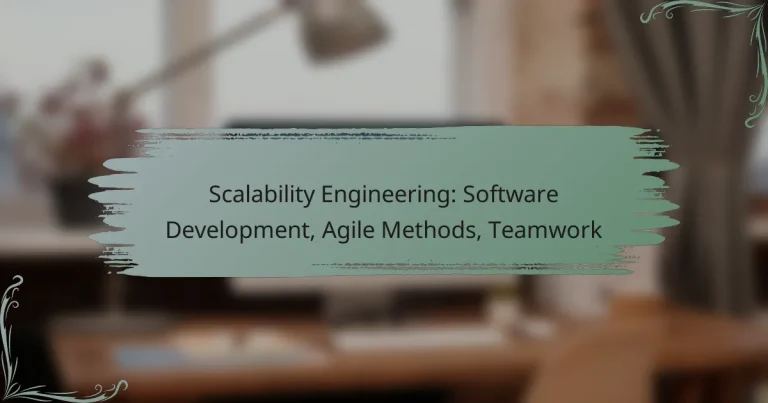 Scalability Engineering: Software Development, Agile Methods, Teamwork