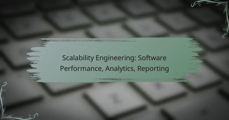 Scalability Engineering: Software Performance, Analytics, Reporting