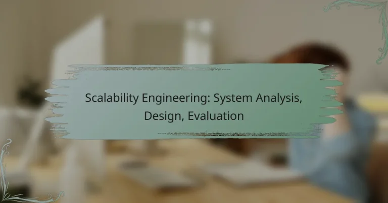Scalability Engineering: System Analysis, Design, Evaluation