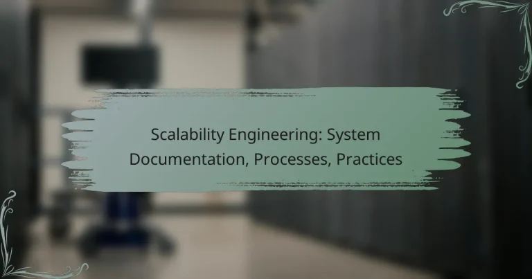 Scalability Engineering: System Documentation, Processes, Practices