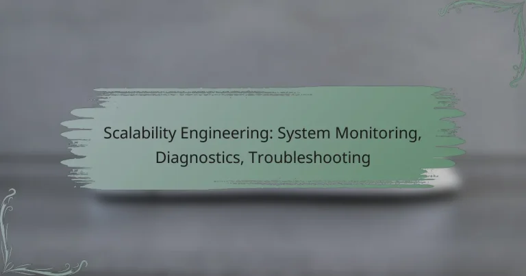 Scalability Engineering: System Monitoring, Diagnostics, Troubleshooting