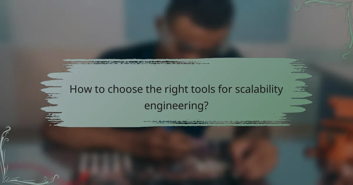 How to choose the right tools for scalability engineering?